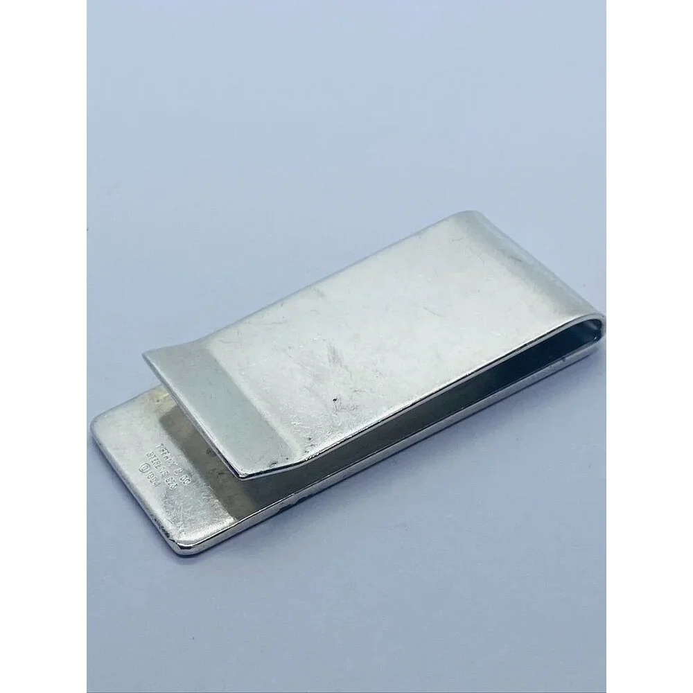 Tiffany Co Money Clip American Flag 52mm x 24mm 1994 Sterling Silver 925